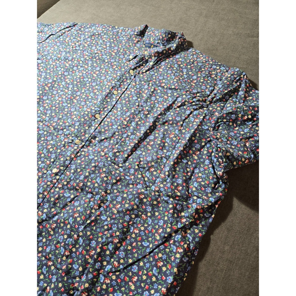 Polo Ralph Lauren Shirt Mens 3XLT Hawaiian Button Up Floral All Over Print